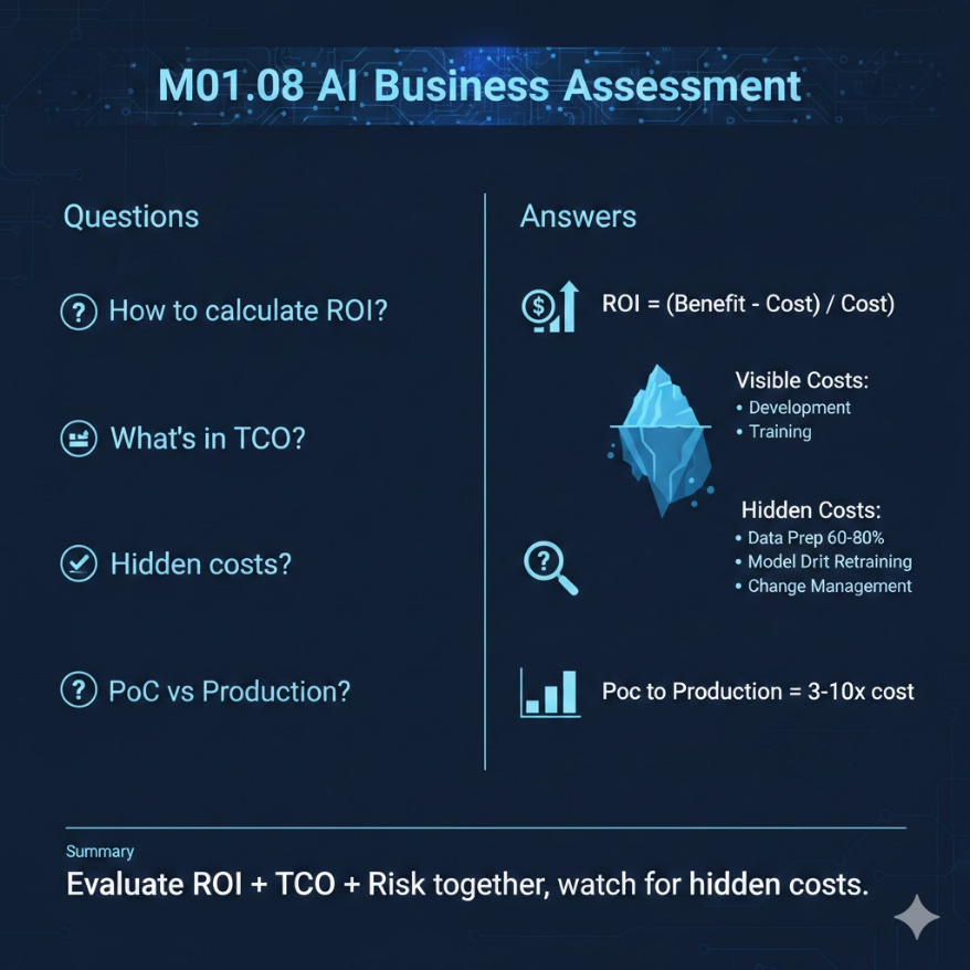 AI 導入商業評估：ROI、TCO、風險成本