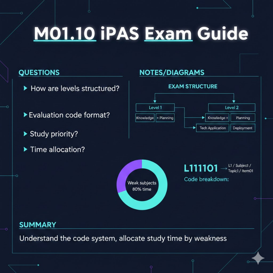 iPAS 應試地圖：考科與評鑑主題總覽