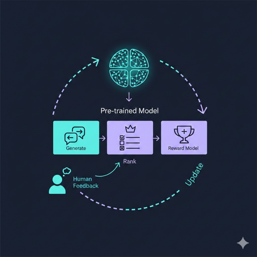Fine-tuning 與 RLHF：讓通用模型變成你的專家