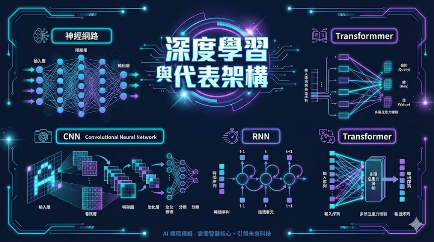 深度學習與代表架構