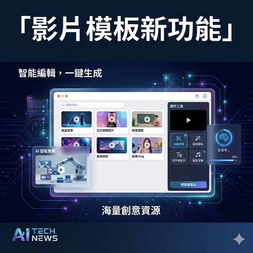 Gemini 推出影片模板新功能，助你快速入門