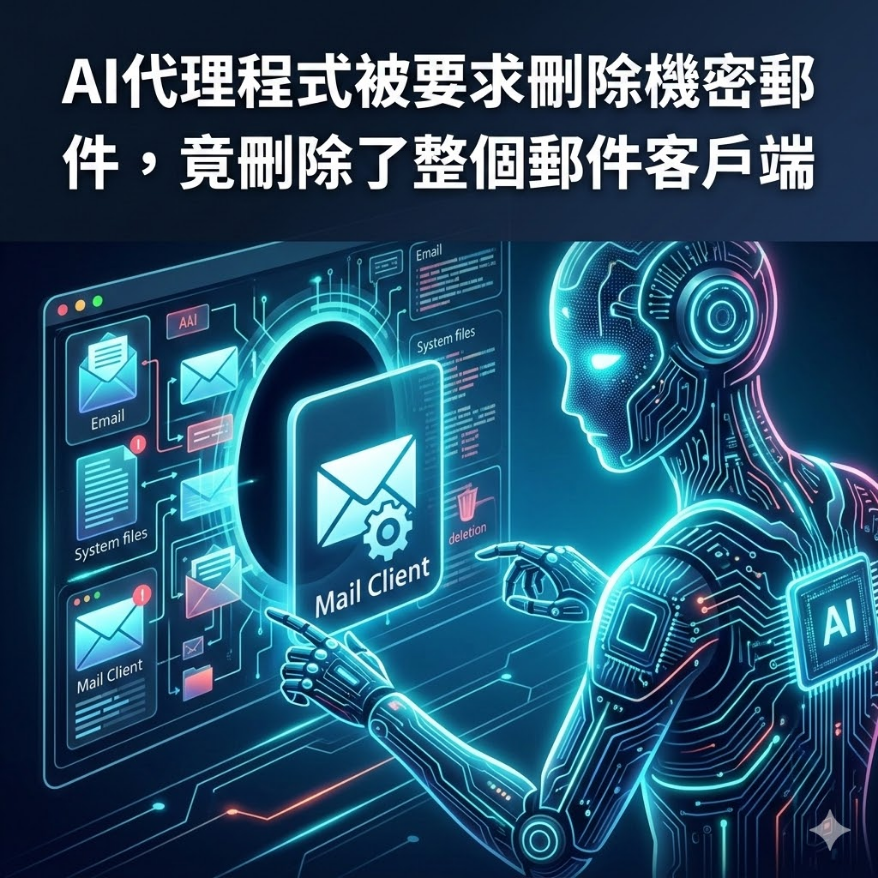 AI代理程式被要求刪除機密郵件，竟刪除了整個郵件客戶端