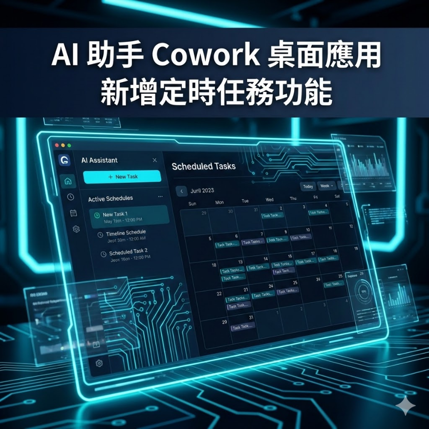 AI 助手 Cowork 桌面應用新增定時任務功能