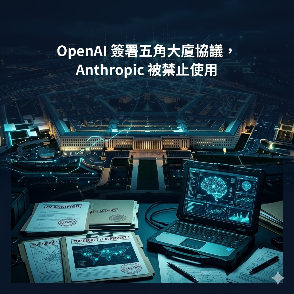 OpenAI 簽署五角大廈協議， Anthropic 被禁止使用
