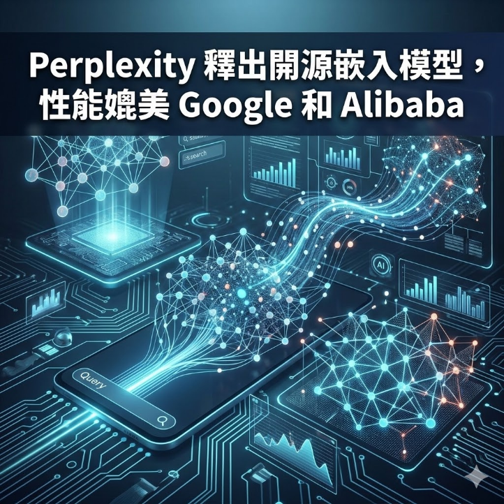 Perplexity 釋出開源嵌入模型，性能媲美 Google 和 Alibaba