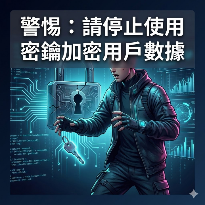 警惕：請停止使用密鑰加密用戶數據