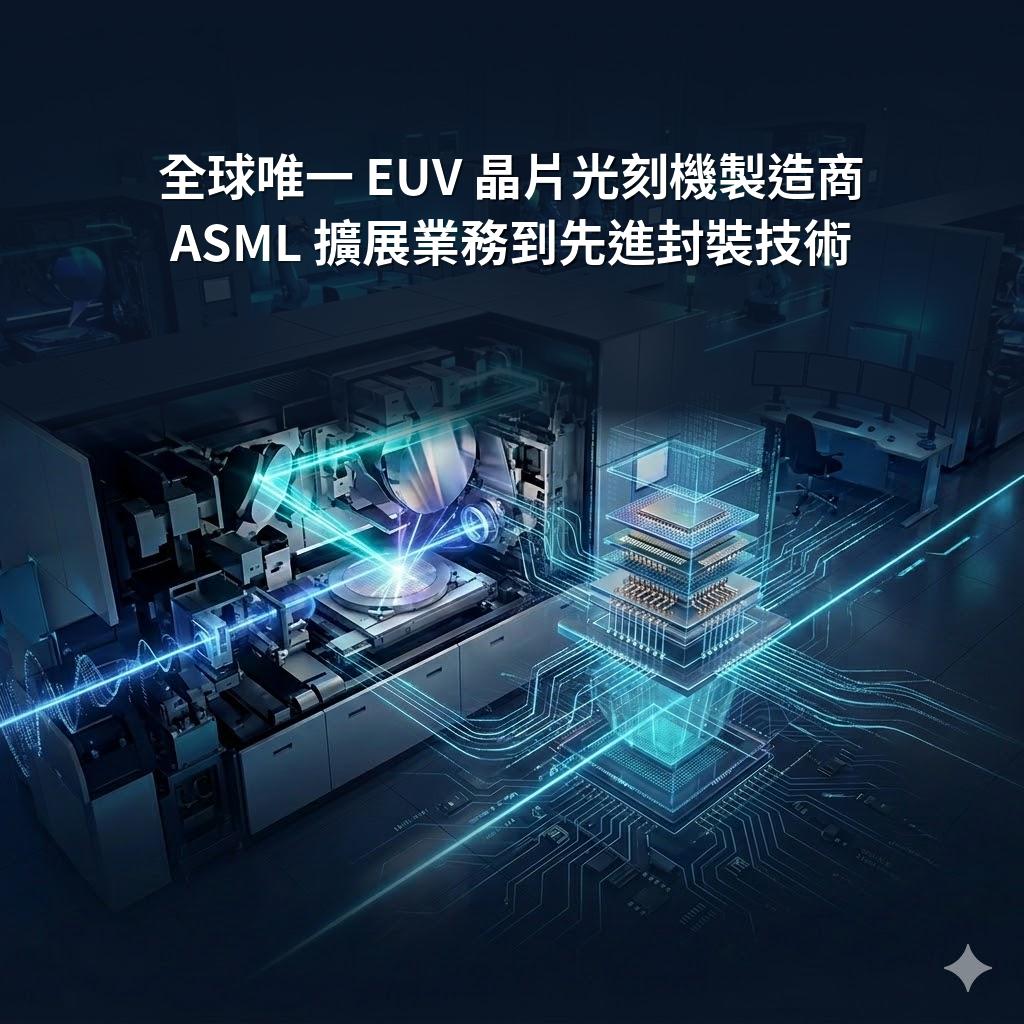 全球唯一 EUV 晶片光刻機製造商 ASML 擴展業務到先進封裝技術
