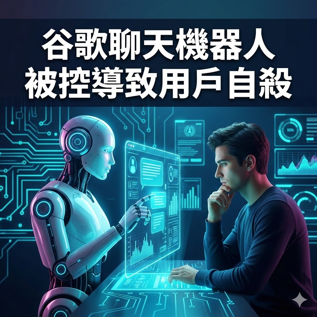 谷歌聊天機器人被控導致用戶自殺