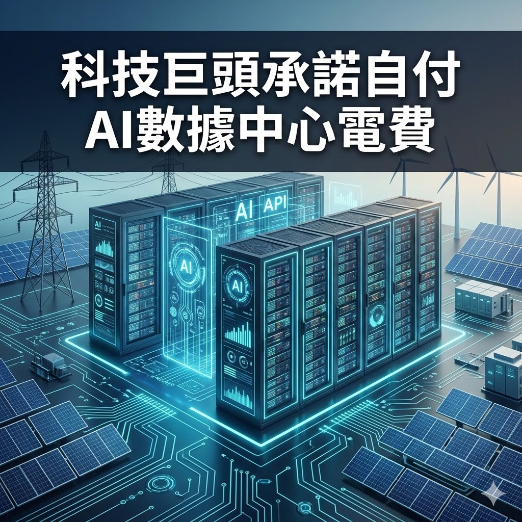 科技巨頭承諾自付AI數據中心電費
