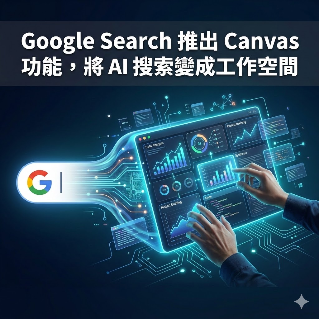 Google Search 推出 Canvas 功能，將 AI 搜索變成工作空間