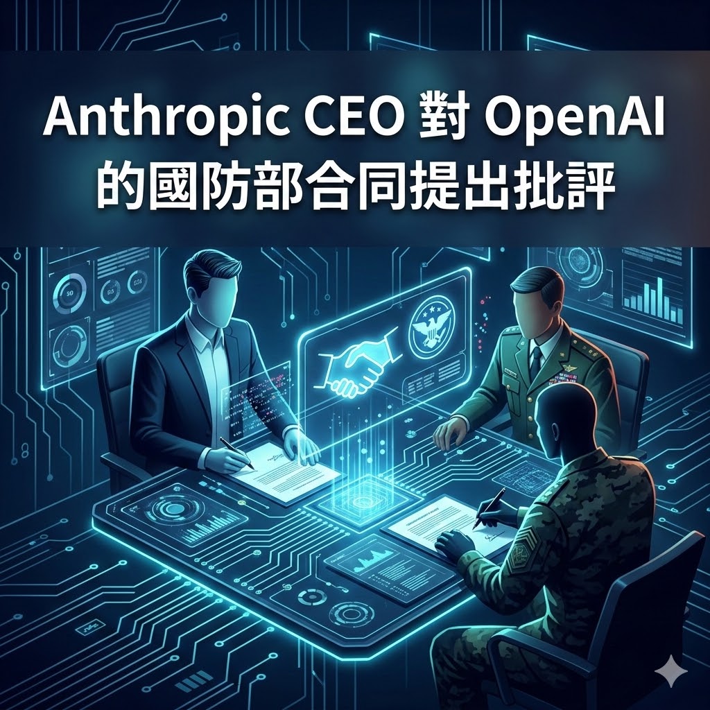 Anthropic CEO 對 OpenAI 的國防部合同提出批評