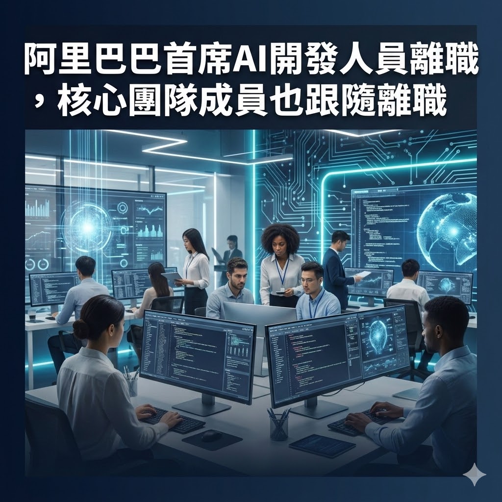 阿里巴巴首席AI開發人員離職，核心團隊成員也跟隨離職