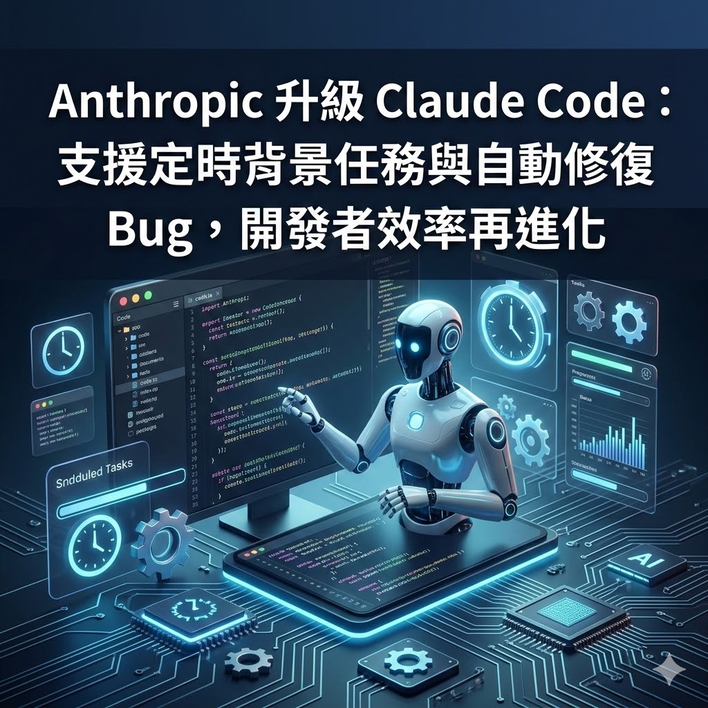 Anthropic 升級 Claude Code：支援定時背景任務與自動修復 Bug，開發者效率再進化