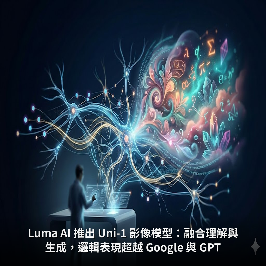 Luma AI 推出 Uni-1 影像模型：融合理解與生成，邏輯表現超越 Google 與 GPT