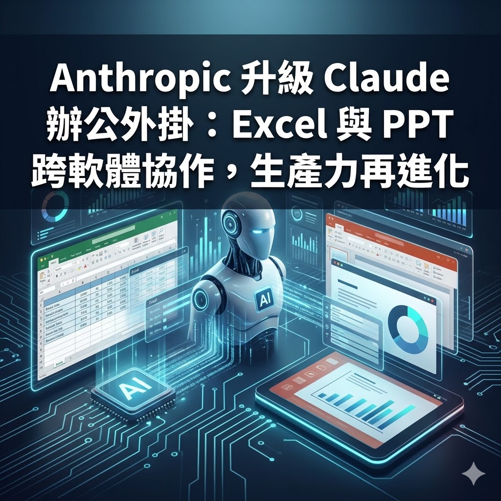 Anthropic 升級 Claude 辦公外掛：Excel 與 PPT 跨軟體協作，生產力再進化