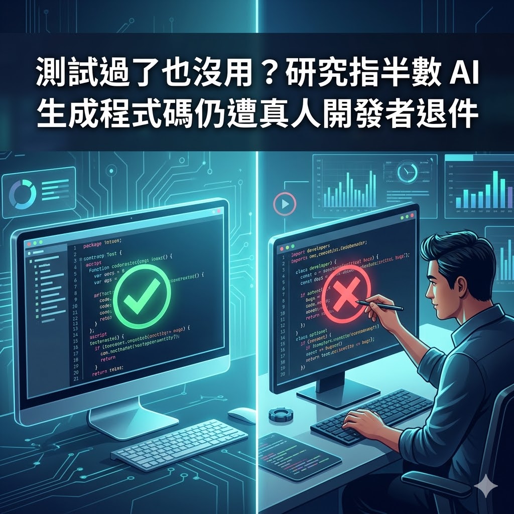 測試過了也沒用？研究指半數 AI 生成程式碼仍遭真人開發者退件