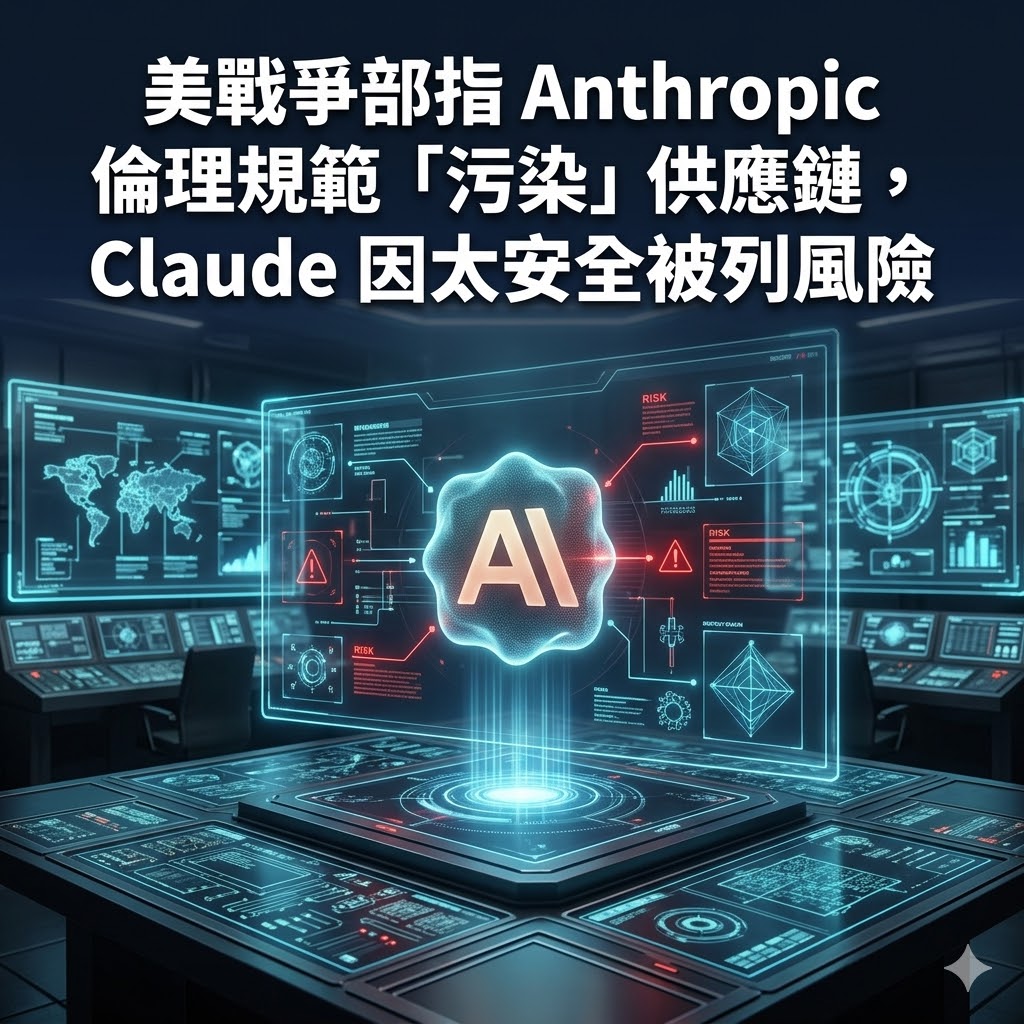 美戰爭部指 Anthropic 倫理規範「污染」供應鏈，Claude 因太安全被列風險