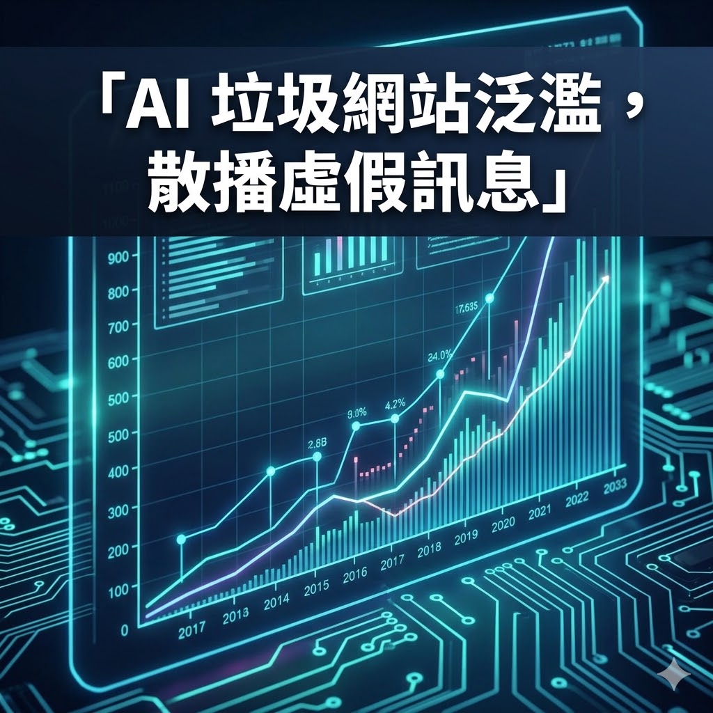 AI 垃圾網站泛濫，散播虛假訊息