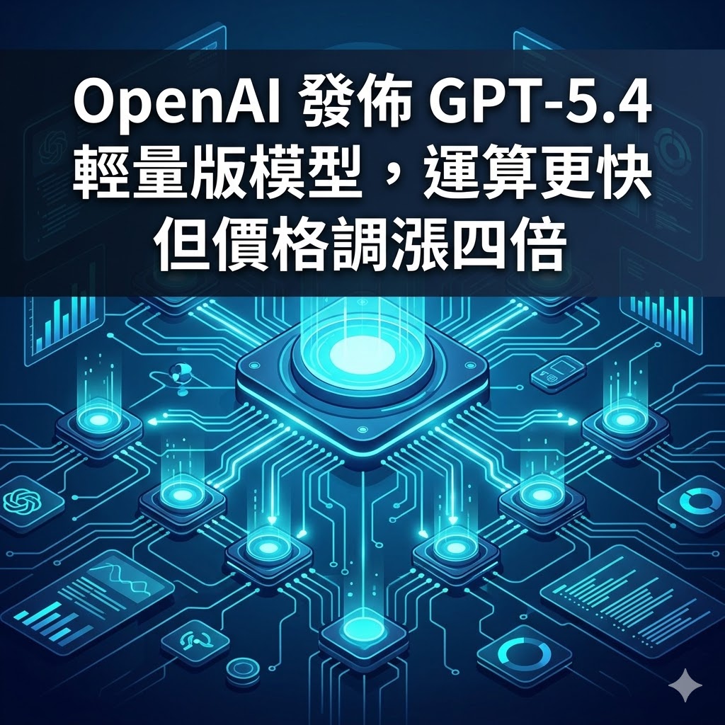 OpenAI 發佈 GPT-5.4 輕量版模型，運算更快但價格調漲四倍