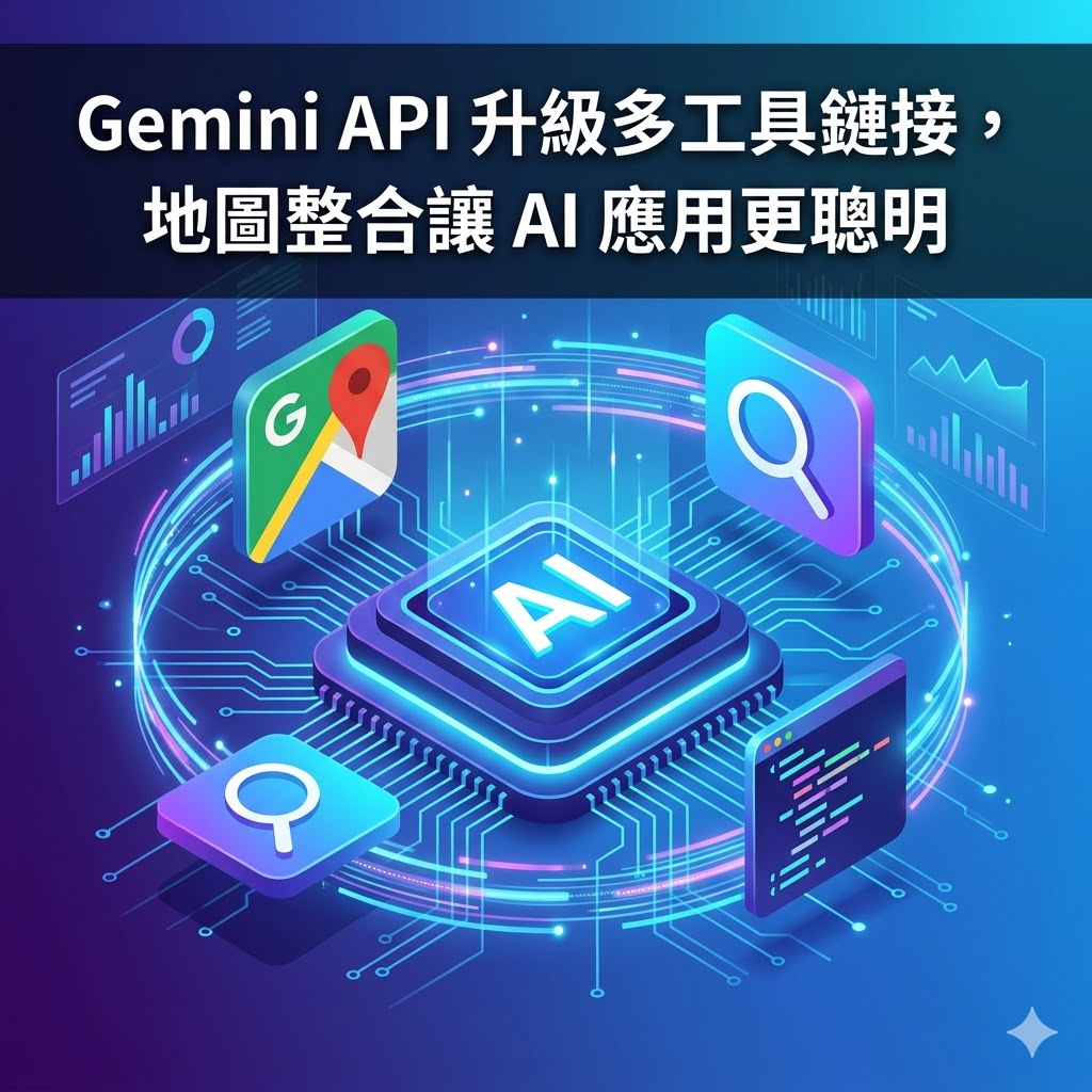 Gemini API 升級多工具鏈接，地圖整合讓 AI 應用更聰明