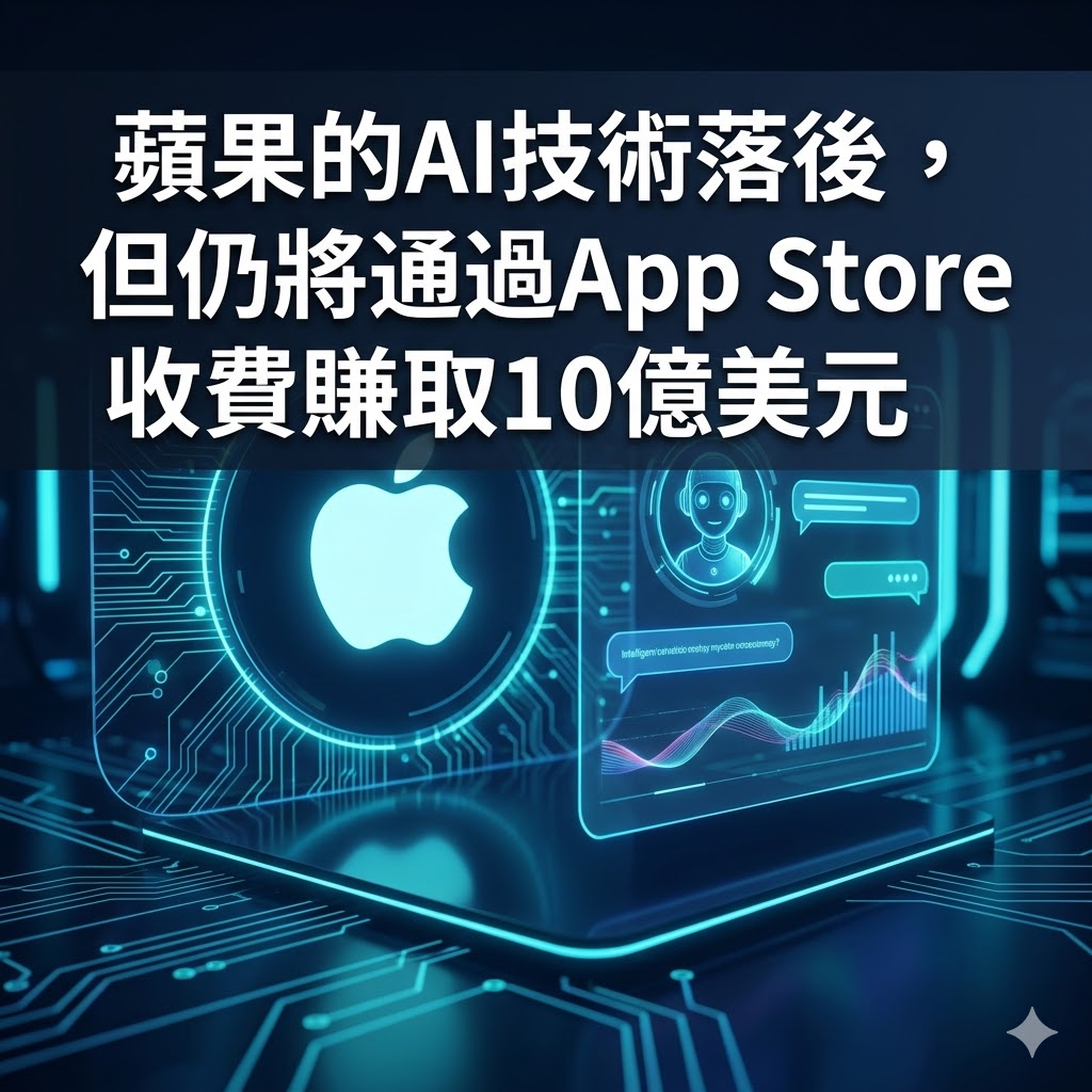 蘋果的AI技術落後，但仍將通過App Store收費賺取10億美元
