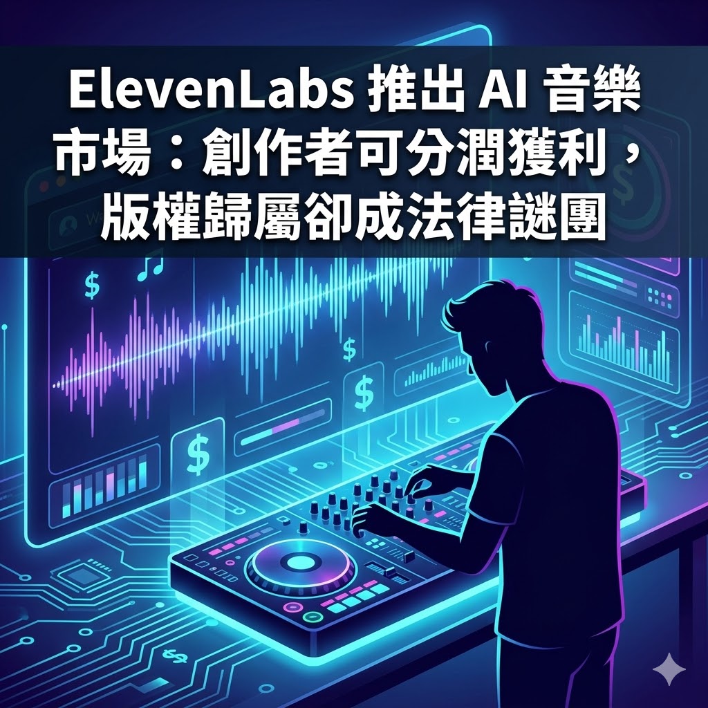 ElevenLabs 推出 AI 音樂市場：創作者可分潤獲利，版權歸屬卻成法律謎團