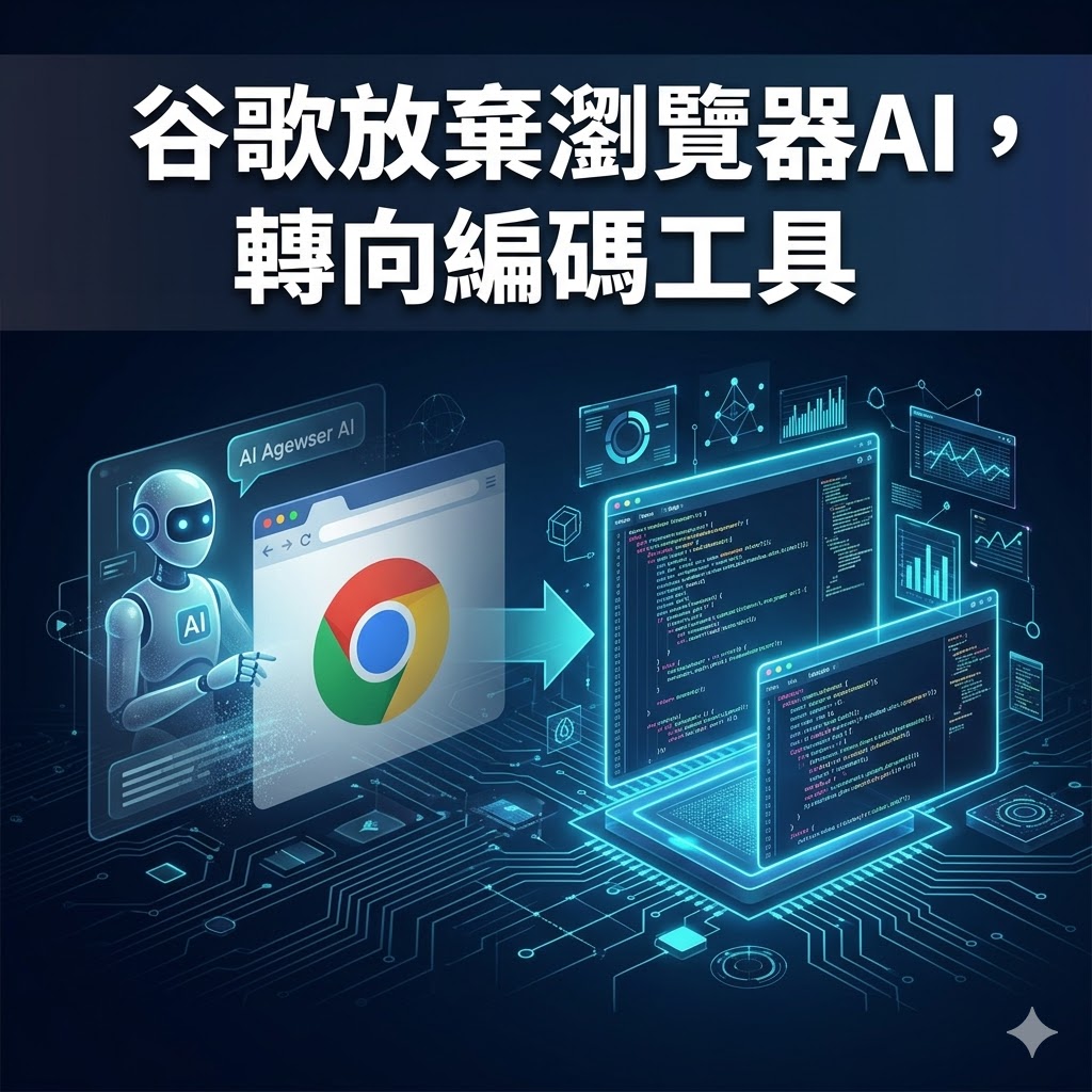 谷歌放棄瀏覽器AI，轉向編碼工具