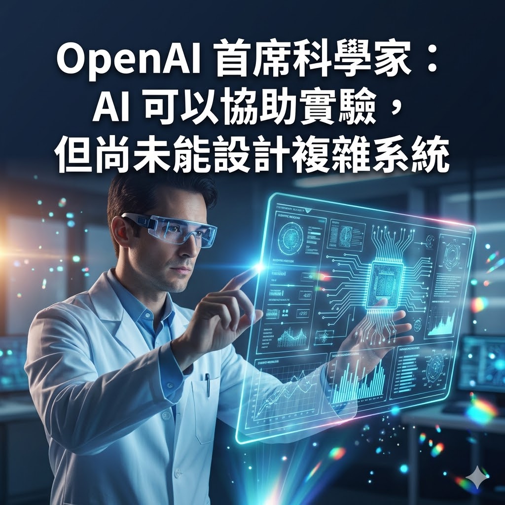 OpenAI 首席科學家：AI 可以協助實驗，但尚未能設計複雜系統