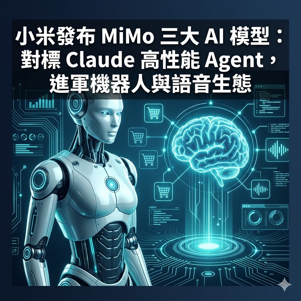 小米發布 MiMo 三大 AI 模型：對標 Claude 高性能 Agent，進軍機器人與語音生態