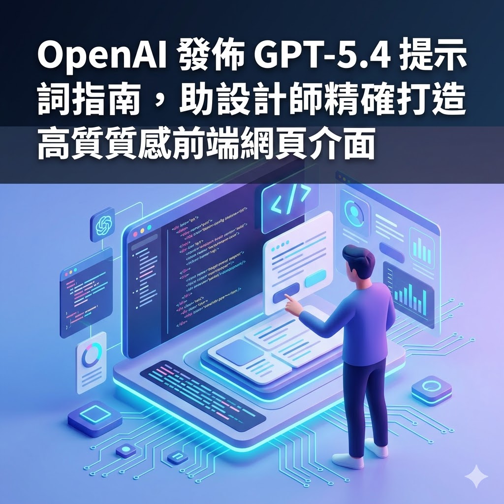 OpenAI 發佈 GPT-5.4 提示詞指南，助設計師精確打造高質感前端網頁介面