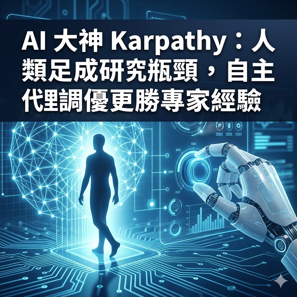 AI 大神 Karpathy：人類已成研究瓶頸，自主代理調優更勝專家經驗