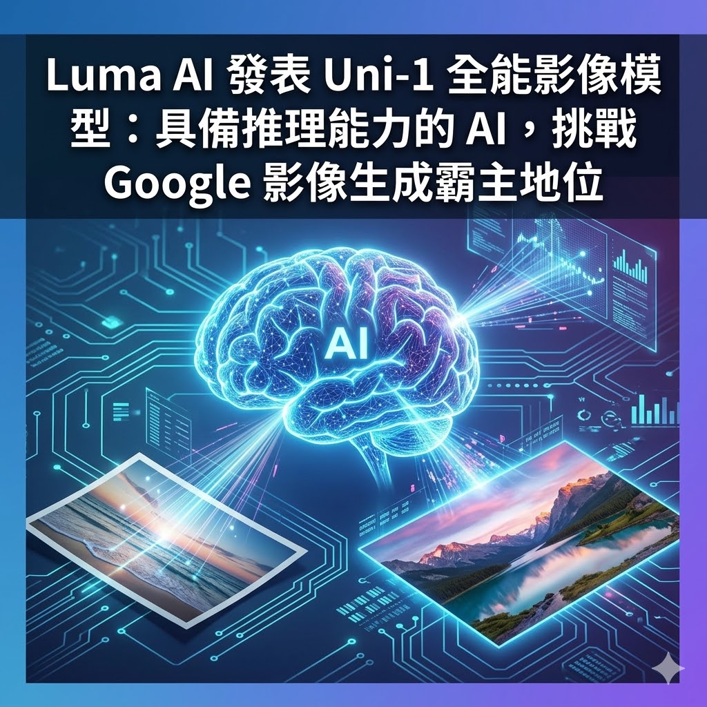 Luma AI 發表 Uni-1 全能影像模型：具備推理能力的 AI，挑戰 Google 影像生成霸主地位