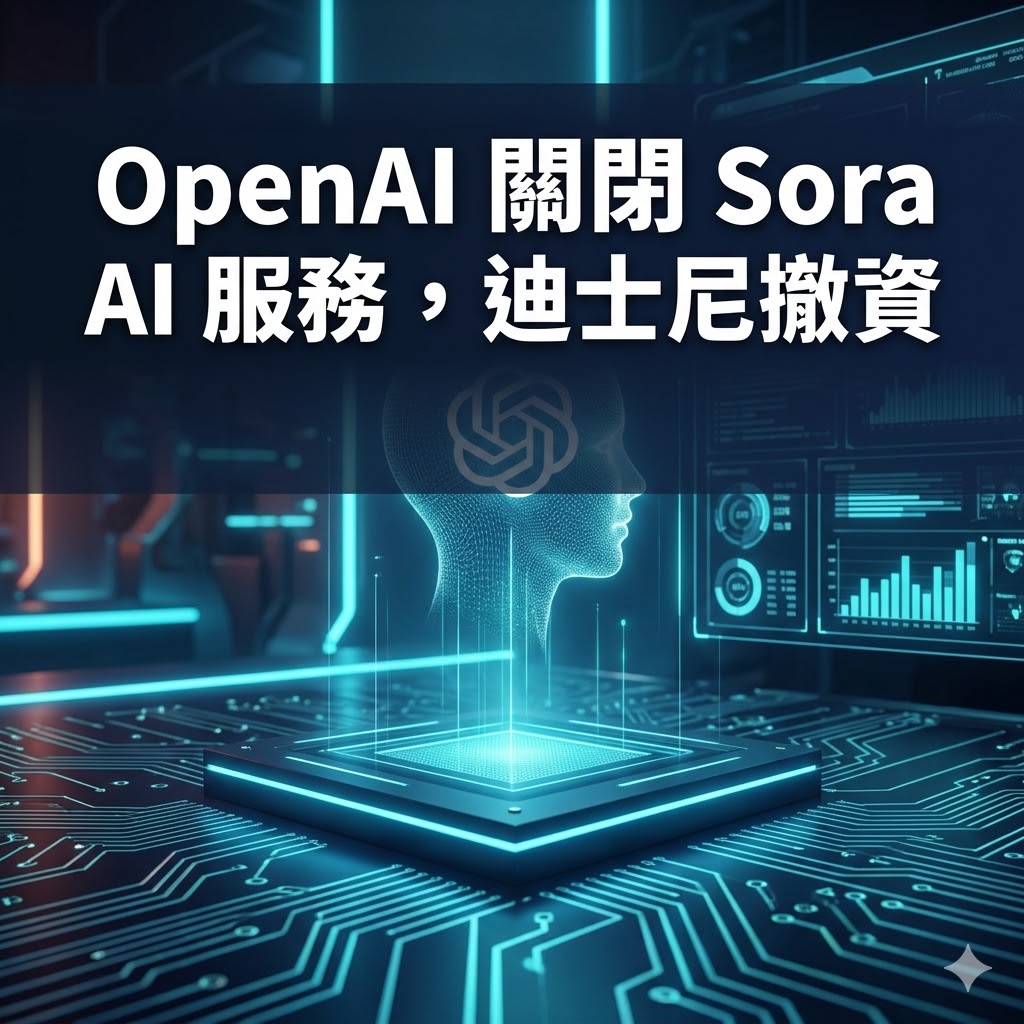 OpenAI 關閉 Sora 影片 AI 服務，迪士尼撤資