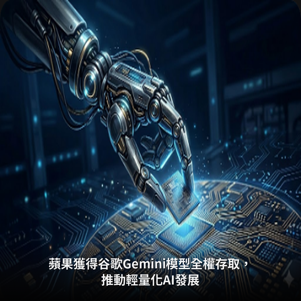 蘋果獲得谷歌Gemini模型全權存取，推動輕量化AI發展