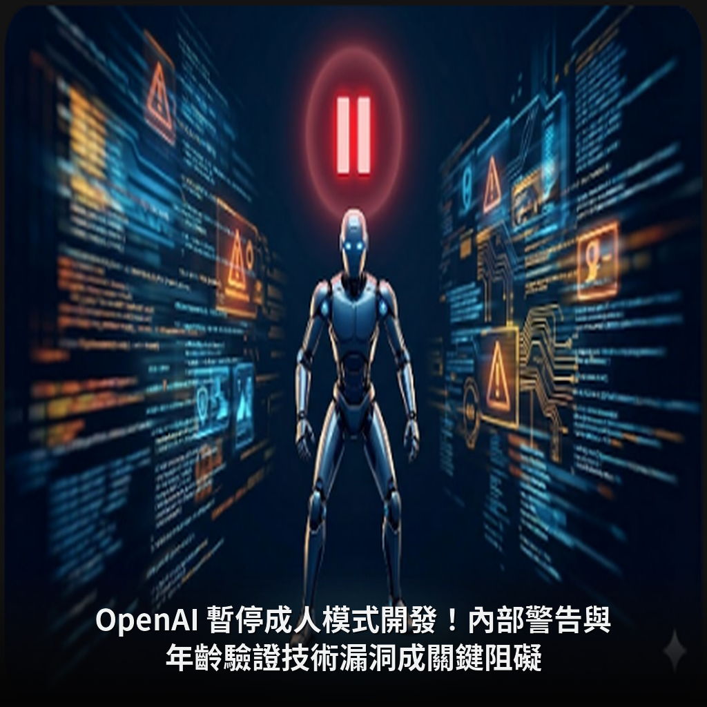 OpenAI 暫停成人模式開發！內部警告與年齡驗證技術漏洞成關鍵阻礙