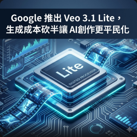 Google 推出 Veo 3.1 Lite，生成成本砍半讓 AI 創作更平民化