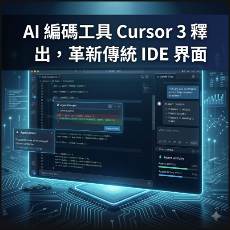 AI 編碼工具 Cursor 3 釋出，革新傳統 IDE 界面