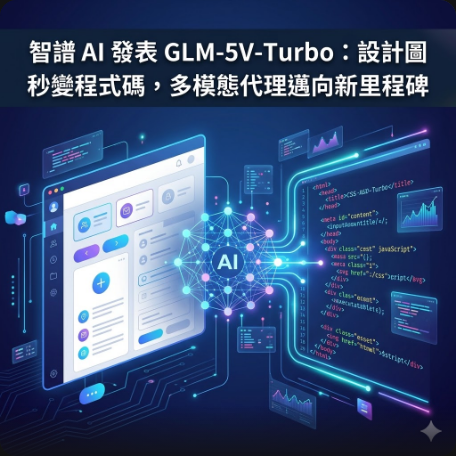 智譜 AI 發表 GLM-5V-Turbo：設計圖秒變程式碼，多模態代理邁向新里程碑