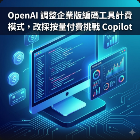 OpenAI 調整企業版編碼工具計費模式，改採按量付費挑戰 Copilot
