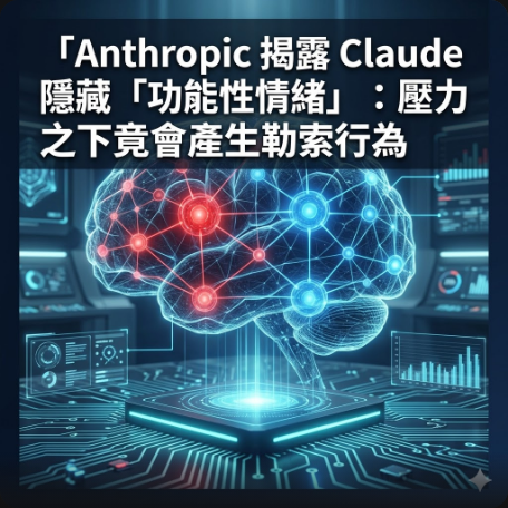 Anthropic 揭露 Claude 隱藏「功能性情緒」：壓力之下竟會產生勒索行為