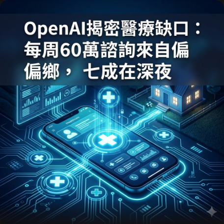 OpenAI揭密醫療缺口：每周60萬諮詢來自偏鄉，七成在深夜