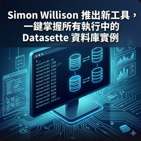 Simon Willison 推出新工具，一鍵掌握所有執行中的 Datasette 資料庫實例