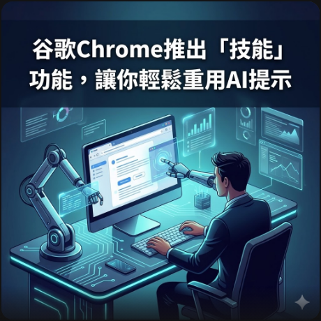谷歌Chrome推出「技能」功能，讓你輕鬆重用AI提示