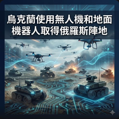 烏克蘭使用無人機和地面機器人取得俄羅斯陣地