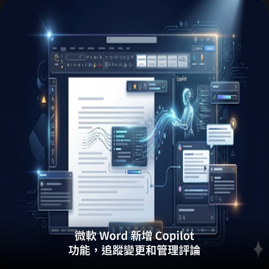 微軟 Word 新增 Copilot 功能，追蹤變更和管理評論