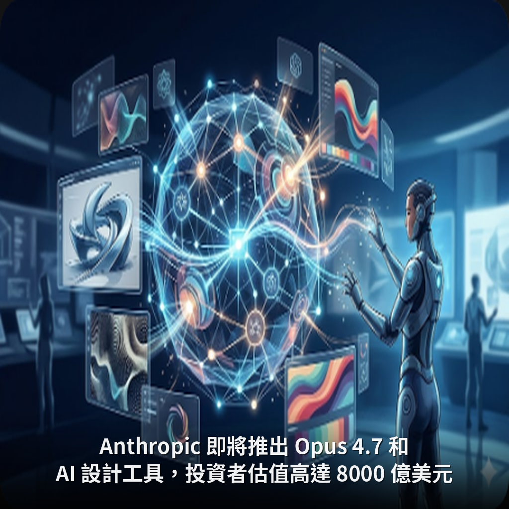 Anthropic 即將推出 Opus 4.7 和 AI 設計工具，投資者估值高達 8000 億美元