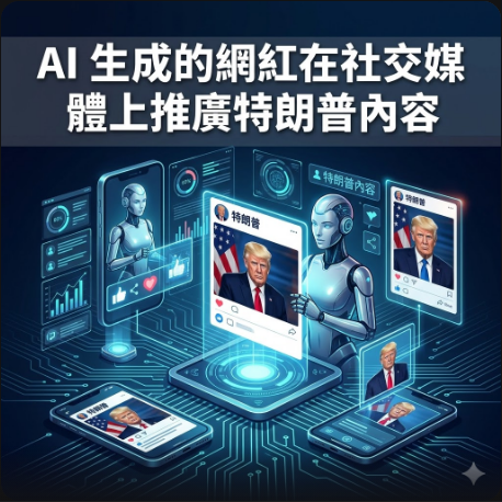AI 生成的網紅在社交媒體上推廣特朗普內容