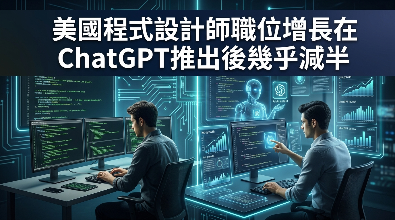 ChatGPT 啟動後美國程式設計師職位增長近乎減半
