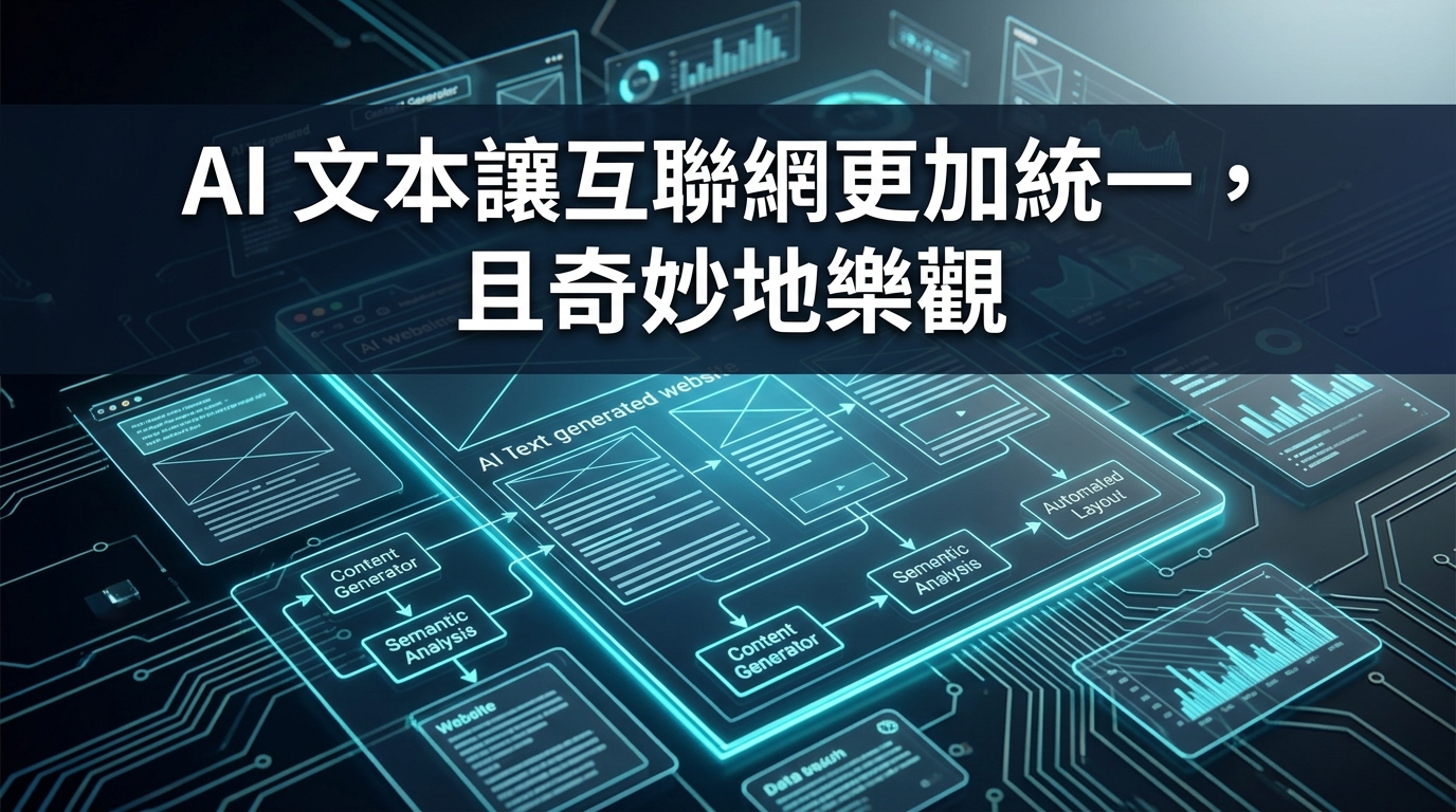 AI 文本使網際網路變得更統一和奇怪地樂觀