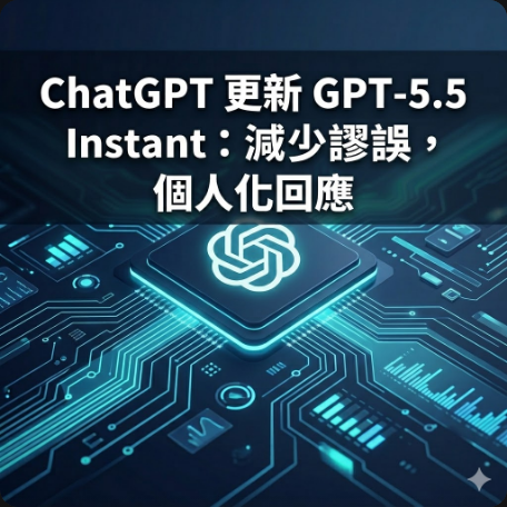 ChatGPT 更新 GPT-5.5 Instant：減少謬誤，個人化回應